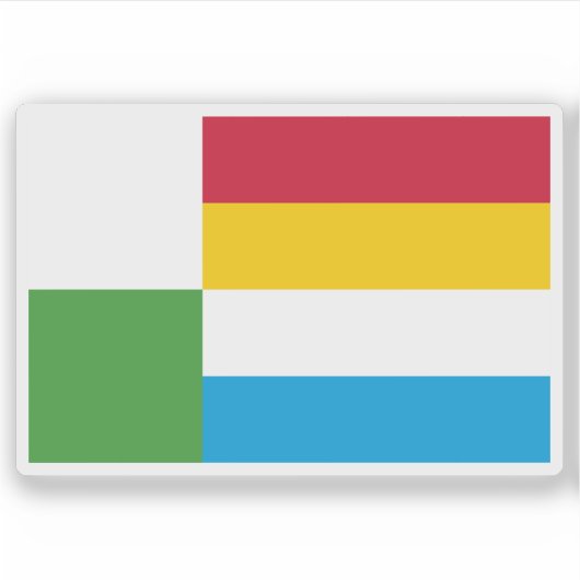 Vlag van Oss, Nederland Sticker (Voorkant)