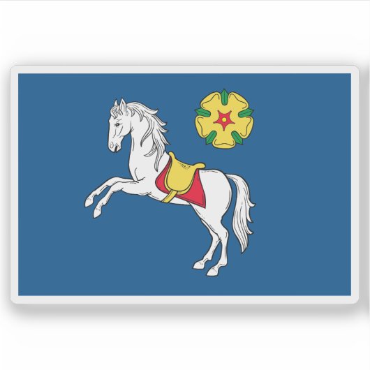 Vlag van Ostrava, Tsjechië Sticker (Voorkant)