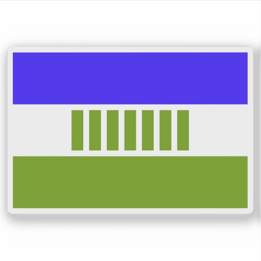 Vlag van Ovamboland, de Republiek Zuid-Afrika Sticker (Voorkant)