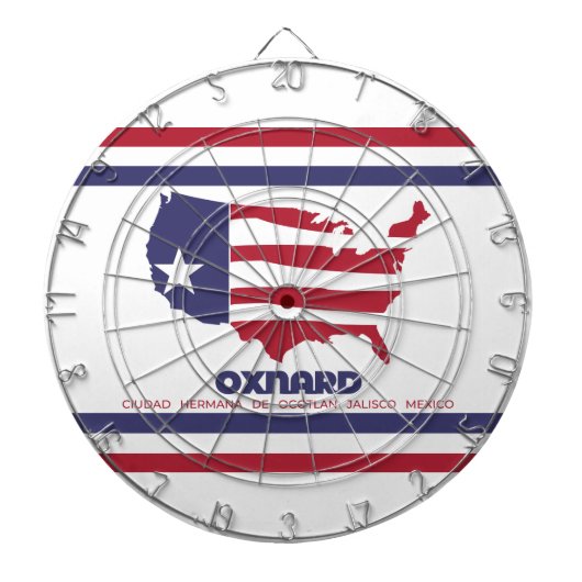 Vlag van Oxnard (Californië) Dartbord (Voorkant)