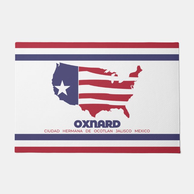 Vlag van Oxnard (Californië) Deurmat (Voorkant)