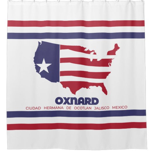 Vlag van Oxnard (Californië) Douchegordijn (Voorkant)
