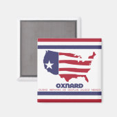 Vlag van Oxnard (Californië) Magneet (Voorkant / Achterkant)