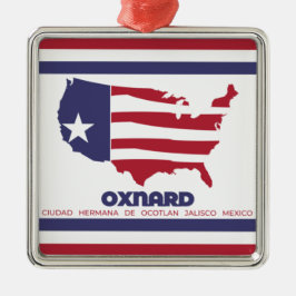 Vlag van Oxnard (Californië) Metalen Ornament