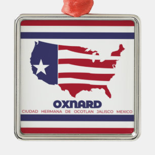 Vlag van Oxnard (Californië) Metalen Ornament