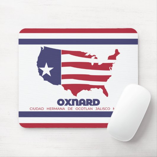 Vlag van Oxnard (Californië) Muismat (Met muis)