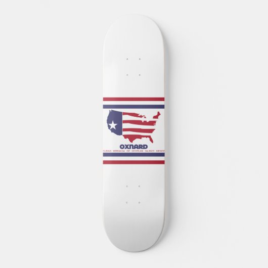 Vlag van Oxnard (Californië) Persoonlijk Skateboard (Voorkant)