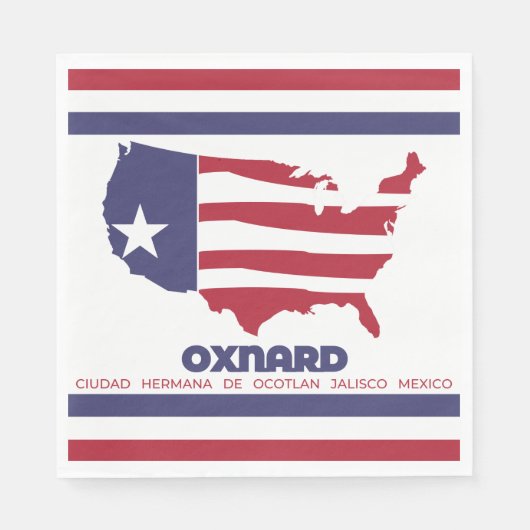 Vlag van Oxnard (Californië) Servet (Voorkant)