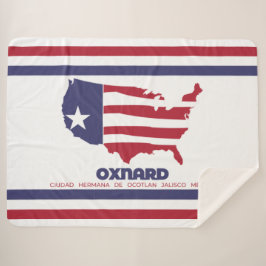 Vlag van Oxnard (Californië) Sherpa Deken
