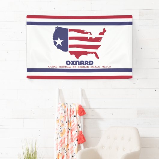 Vlag van Oxnard (Californië) Spandoek (Insitu)