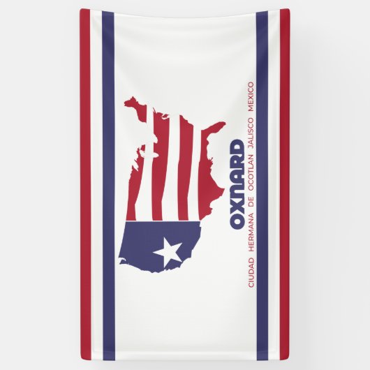 Vlag van Oxnard (Californië) Spandoek (Verticaal)