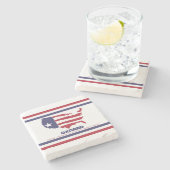 Vlag van Oxnard (Californië) Stenen Onderzetter (Zijkant)