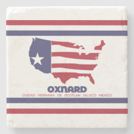 Vlag van Oxnard (Californië) Stenen Onderzetter