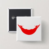 Vlag van Paaseiland (Rapa Nui) Vierkante Button 5,1 Cm (Voorkant /achterkant)