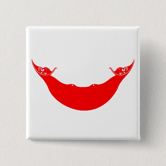 Vlag van Paaseiland (Rapa Nui) Vierkante Button 5,1 Cm (Voorkant)