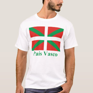 vlag van País Vasco (Euskadi) met naam T-shirt