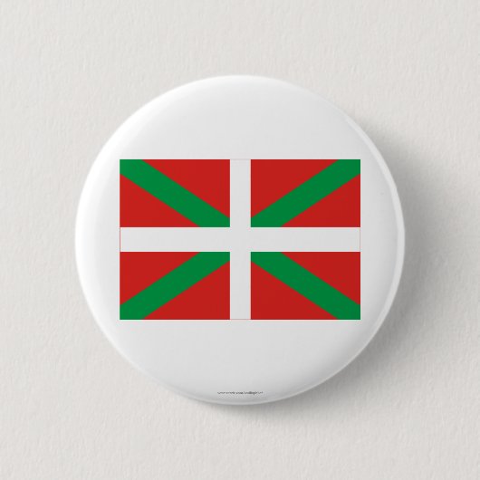vlag van País Vasco (Euskadi) Ronde Button 5,7 Cm (Voorkant)