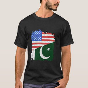 Vlag van Pakistan Amerika VS Pakistaanse trots Pak T-shirt
