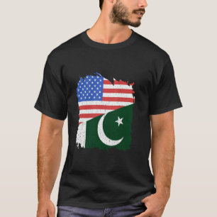 Vlag van Pakistan Amerika VS Pakistaanse trots Pak T-shirt