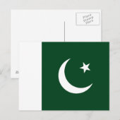 Vlag van Pakistan Briefkaart (Voorkant / Achterkant)