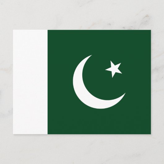 Vlag van Pakistan Briefkaart (Voorkant)