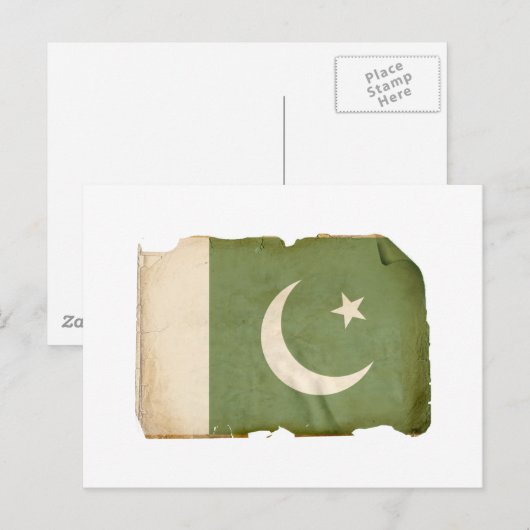 vlag van Pakistan Briefkaart (Voorkant / Achterkant)