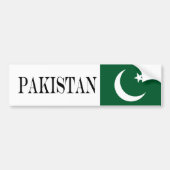 Vlag van Pakistan Bumpersticker (Voorkant)