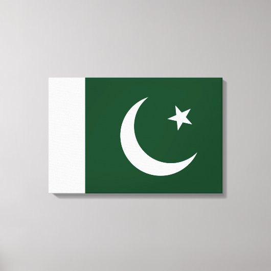 Vlag van Pakistan Canvas Afdruk (Voorkant)