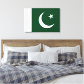 Vlag van Pakistan Canvas Afdruk (Insitu (Slaapkamer))