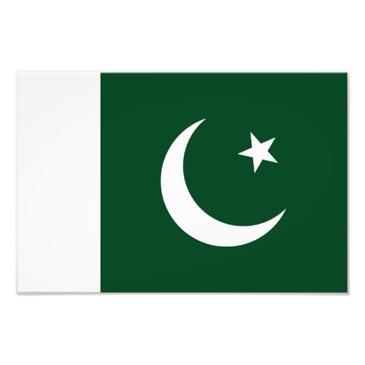 Vlag van Pakistan Foto Afdruk (Voorkant)