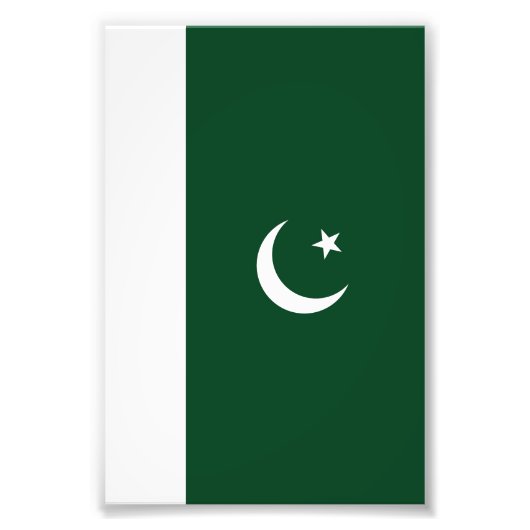 Vlag van Pakistan Foto Afdruk (Voorkant)