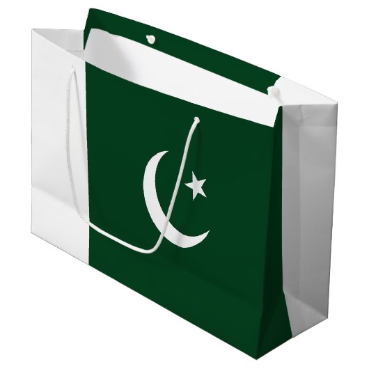 Vlag van Pakistan Groot Cadeauzakje (Voorkant Gekanteld)