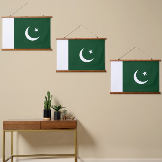 Vlag van Pakistan Hangend Wandkleed (Asymmetrisch)