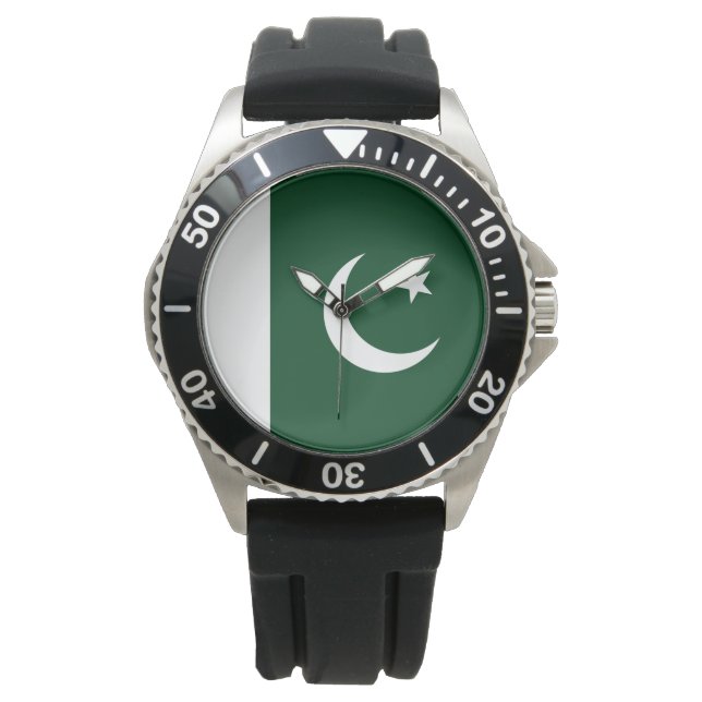 Vlag van Pakistan Horloge (Voorkant)