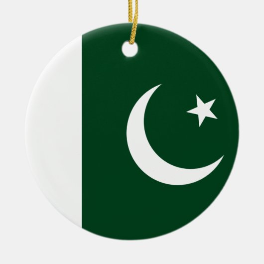 Vlag van Pakistan Keramisch Ornament (Voorkant)