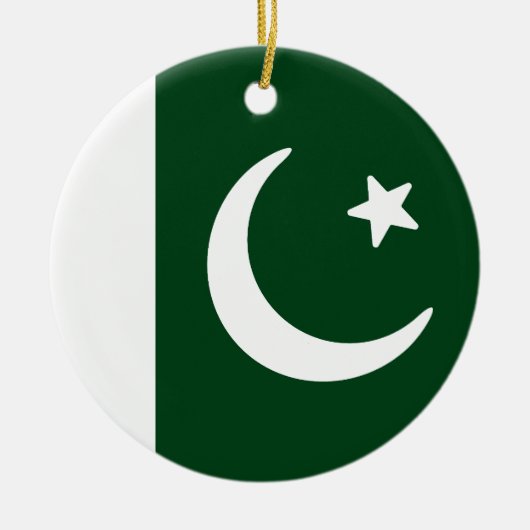 Vlag van Pakistan Keramisch Ornament (Voorkant)