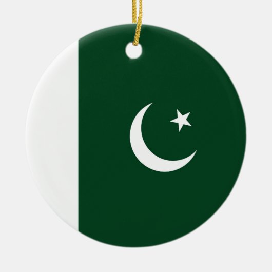 Vlag van Pakistan Keramisch Ornament (Voorkant)