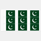 Vlag van Pakistan Labels (Vel)