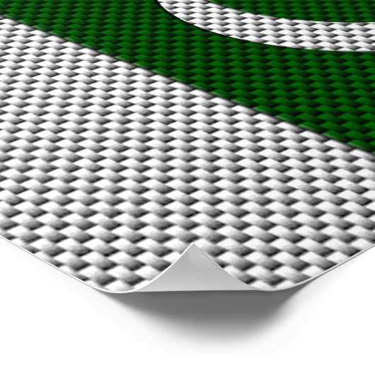 Vlag van Pakistan met het effect van koolstofvezel Poster (Hoek)