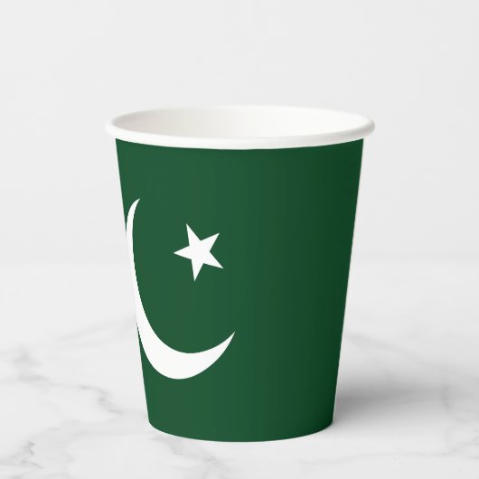 Vlag van Pakistan Papieren Bekers (Achterkant)