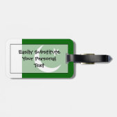 Vlag van Pakistan Personal Easy ID Bagagelabel (Achterkant horizontaal)