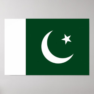 Vlag van Pakistan Poster