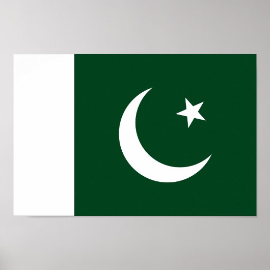 Vlag van Pakistan Poster (Voorkant)