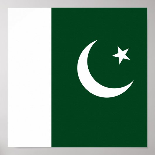Vlag van Pakistan Poster (Voorkant)