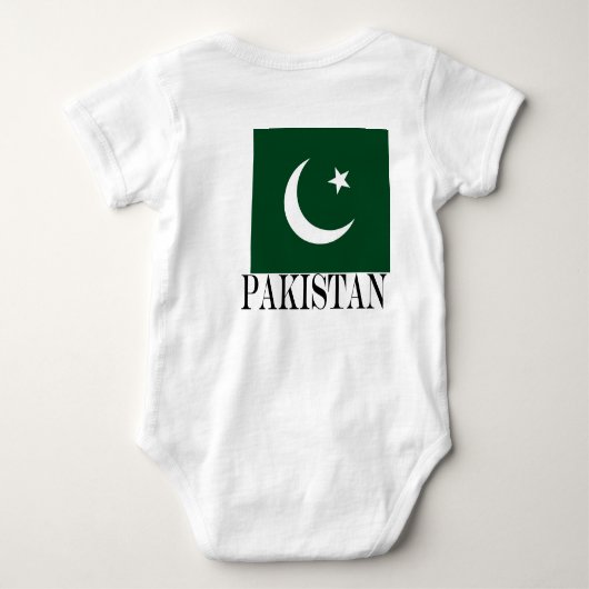 Vlag van Pakistan Romper (Achterkant)
