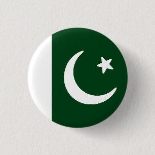 Vlag van Pakistan Ronde Button 3,2 Cm