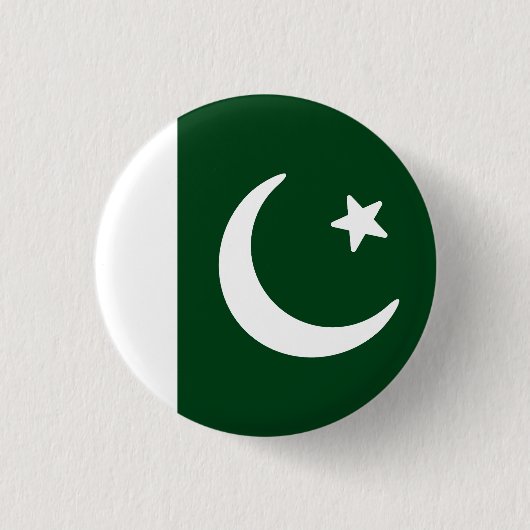 Vlag van Pakistan Ronde Button 3,2 Cm (Voorkant)