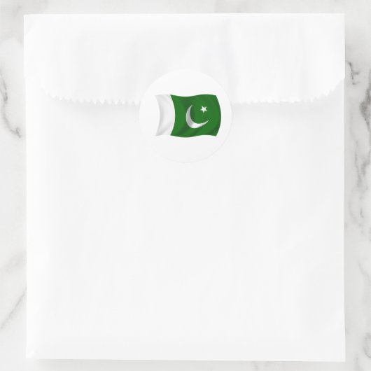 Vlag van Pakistan Ronde Sticker (Tas)