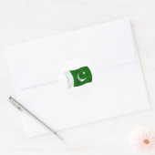 Vlag van Pakistan Ronde Sticker (Envelop)