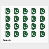 Vlag van Pakistan Ronde Sticker (Vel)